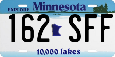 MN license plate 162SFF