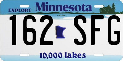 MN license plate 162SFG