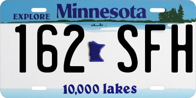 MN license plate 162SFH