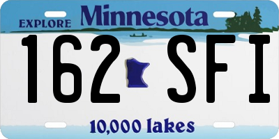 MN license plate 162SFI