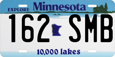 MN license plate 162SMB
