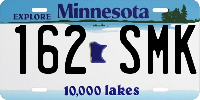 MN license plate 162SMK