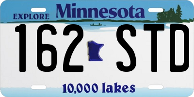 MN license plate 162STD