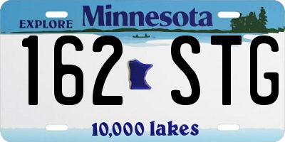 MN license plate 162STG