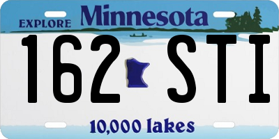 MN license plate 162STI