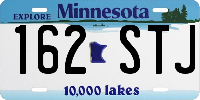 MN license plate 162STJ
