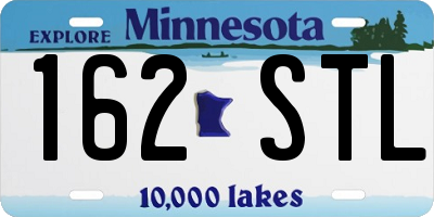 MN license plate 162STL