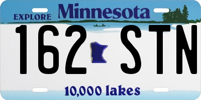 MN license plate 162STN