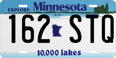 MN license plate 162STQ