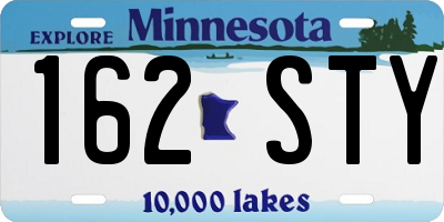 MN license plate 162STY