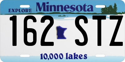 MN license plate 162STZ