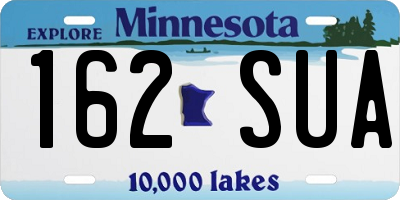 MN license plate 162SUA