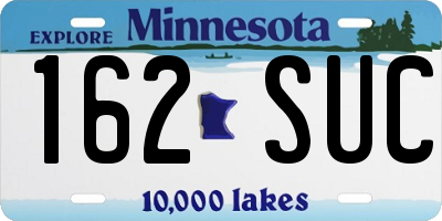 MN license plate 162SUC
