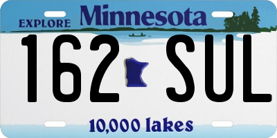 MN license plate 162SUL