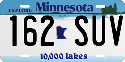MN license plate 162SUV