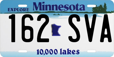MN license plate 162SVA