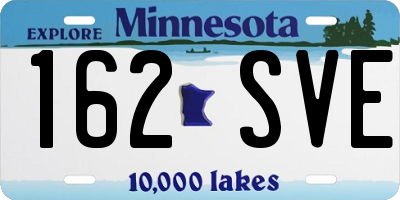 MN license plate 162SVE