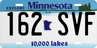 MN license plate 162SVF