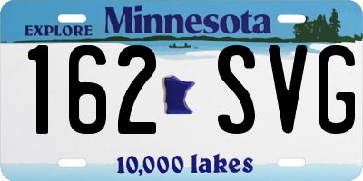 MN license plate 162SVG