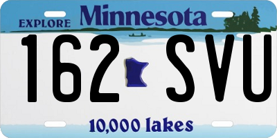 MN license plate 162SVU