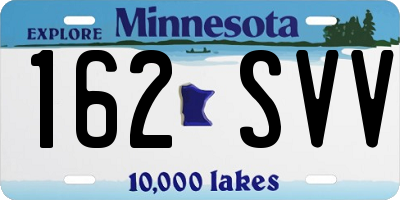 MN license plate 162SVV