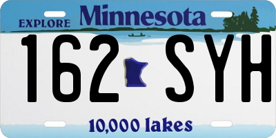 MN license plate 162SYH