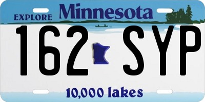 MN license plate 162SYP