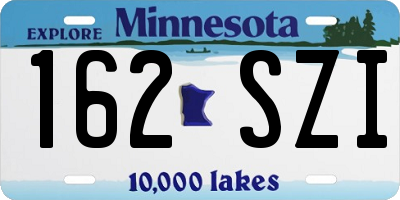 MN license plate 162SZI