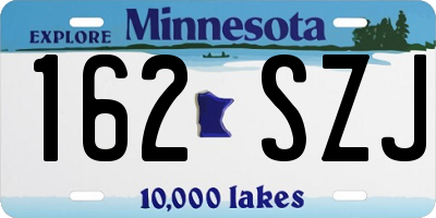 MN license plate 162SZJ