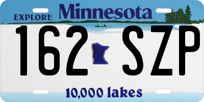 MN license plate 162SZP
