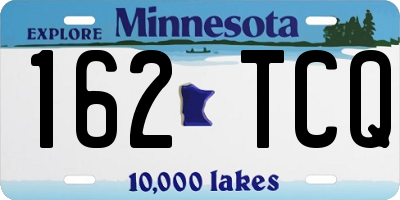 MN license plate 162TCQ