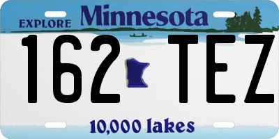 MN license plate 162TEZ