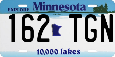 MN license plate 162TGN