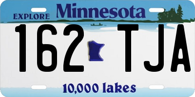 MN license plate 162TJA