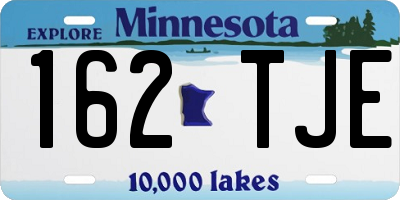 MN license plate 162TJE