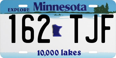 MN license plate 162TJF