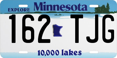 MN license plate 162TJG