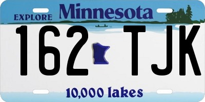 MN license plate 162TJK