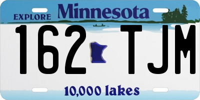 MN license plate 162TJM