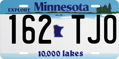 MN license plate 162TJO