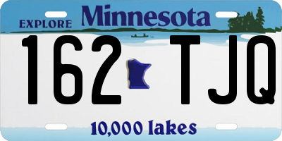 MN license plate 162TJQ