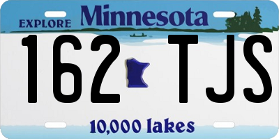 MN license plate 162TJS