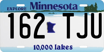 MN license plate 162TJU