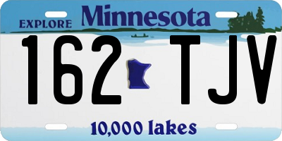 MN license plate 162TJV