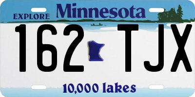 MN license plate 162TJX
