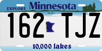 MN license plate 162TJZ