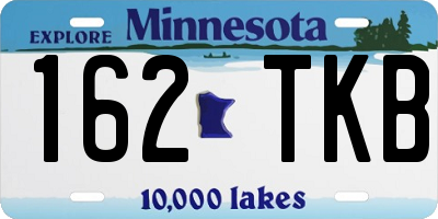 MN license plate 162TKB
