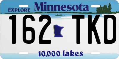 MN license plate 162TKD