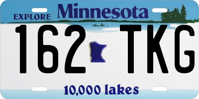 MN license plate 162TKG
