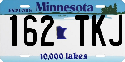 MN license plate 162TKJ